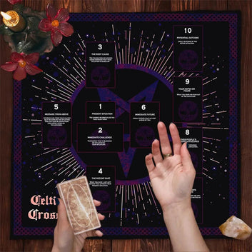 Wicca Pentagram Altar Cloth Tarot Card Pagan Tablecloth Witchcraft Altar Supplies