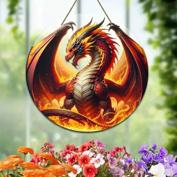 Beautiful Flying Dragon Window Hanging Spirit Dragon Suncatcher Acrylic Sign