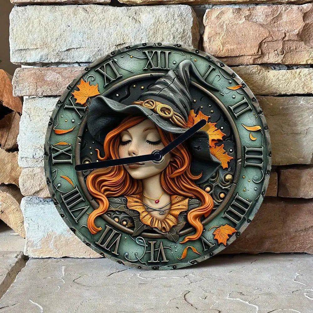 Mystical Witch Wall Clock-MoonChildWorld