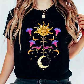 Plant Mushroom Moon Witchy T-shirt