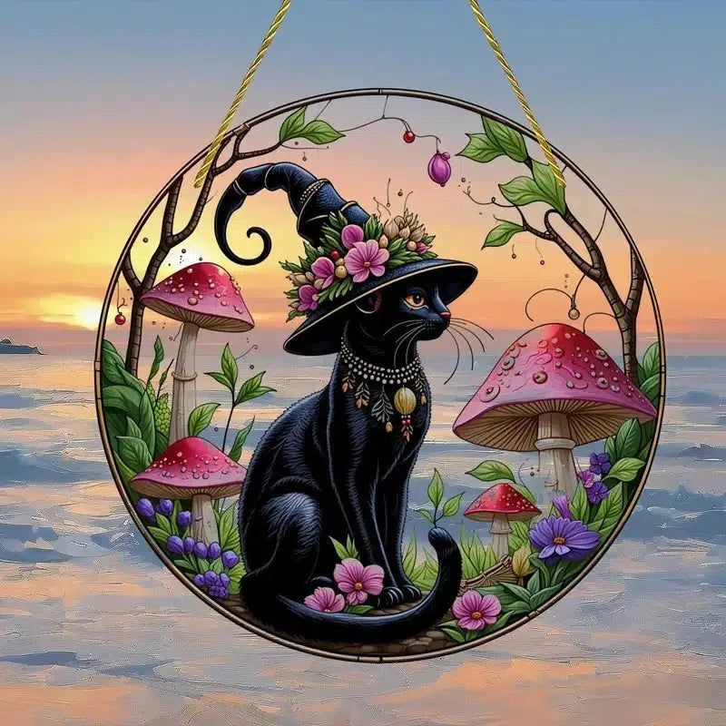 Spiritual suncatcher Mystic window decor Gothic window art Witchy Hanging Ornament for Christmas, Halloween-MoonChildWorld