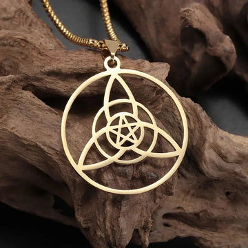 Witch Celtic Trinity Knot Necklace Triquetra Wicca Jewelry-MoonChildWorld