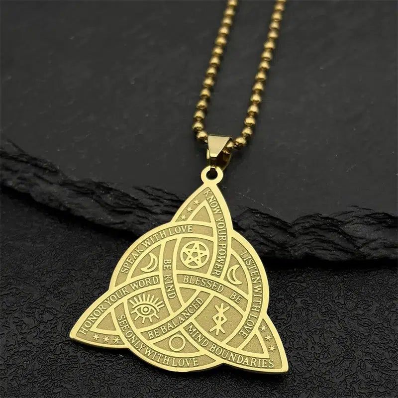 Celtic Trinity Knot Necklace Wicca Triquetra Necklace Witchcraft Jewelry-MoonChildWorld