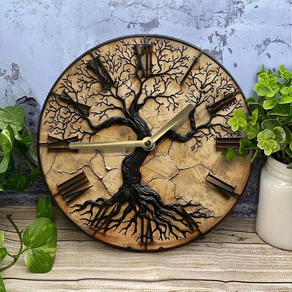 Vintage Tree of Life Wall Clock Wicca Pagan Wall Clock-MoonChildWorld