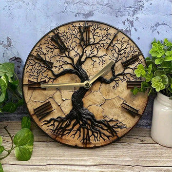 Vintage Tree of Life Wall Clock Wicca Pagan Wall Clock