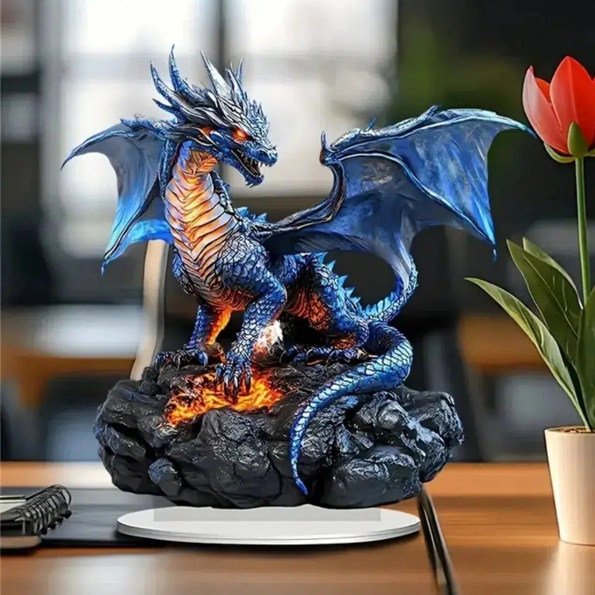 Giant Dragon 2D Flat Acrylic Figurine Dragon Table Ornament Dragon Desk Decor-MoonChildWorld