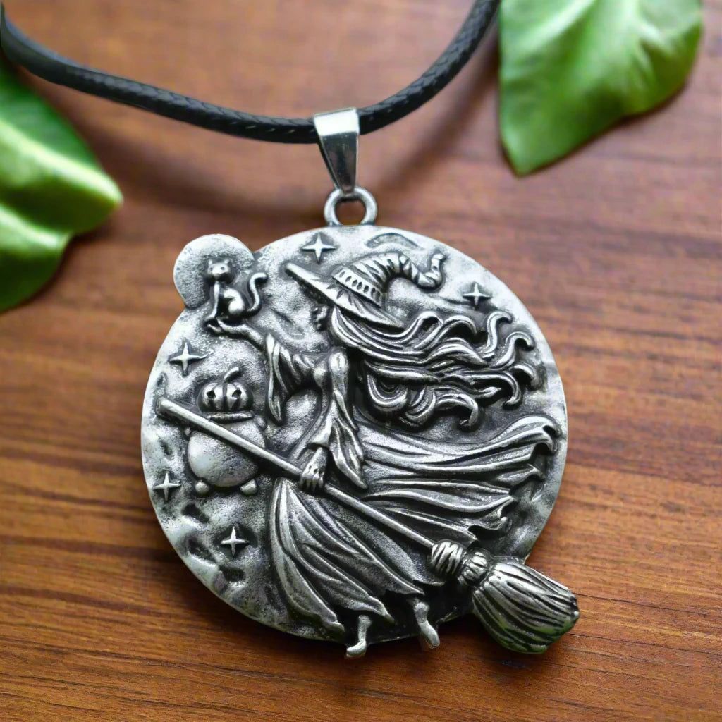 Gothic Witch Necklace Witchcraft Jewelry Wicca Pagan Jewelry-MoonChildWorld