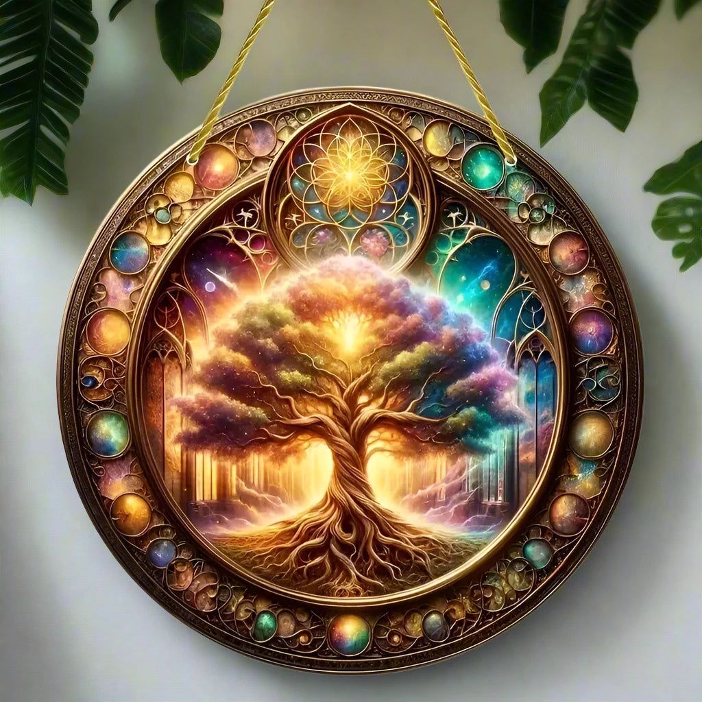 Tree of Life Wooden Sign Pagan Celtic Hanging Sign-MoonChildWorld