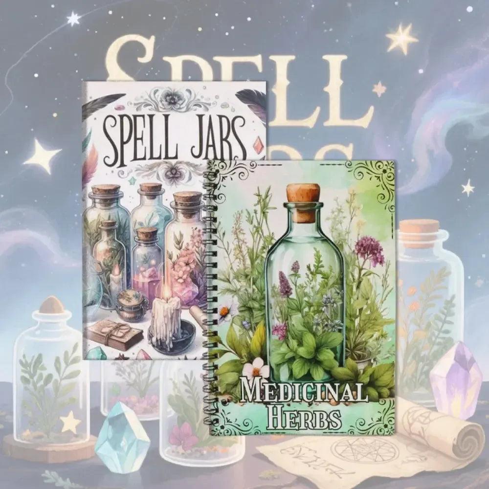 Spell Jars Magical Herb Book Guides Hardcover Illustrated Books Spiritual Growth and Occult Studies-MoonChildWorld