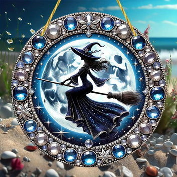 Witch Suncatcher Gorgeous Witch Acrylic Window Decoration Witchy Window Hanging