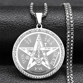Wicca Amulet Pentacle Necklace Witchcraft Jewelry