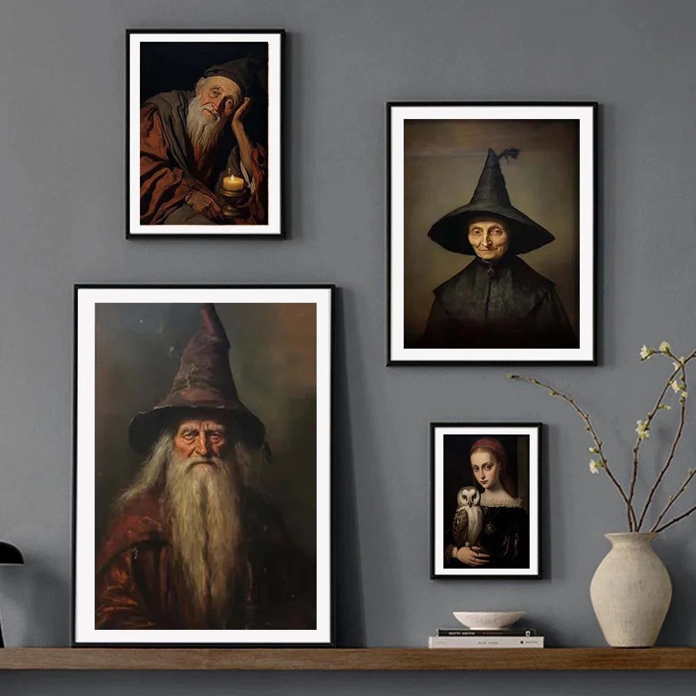 Dark Academia Art The Witch Wizard Poster Gothic Wall Art-MoonChildWorld