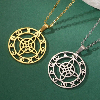 Greek Mythology Symbols Witch Knot Necklace Protection Amulet Wiccan Jewelry