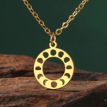 Lunar Cycle Moon Phase Necklace Wiccan Jewelry-MoonChildWorld