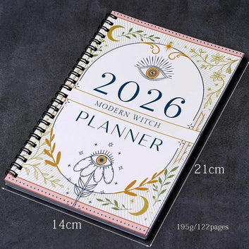 2026 Modern Witch Planner Witchy Journal Grimoire Moon Manifestation Tarot Journal Moon Phases 122 Pages Daily Spiritual