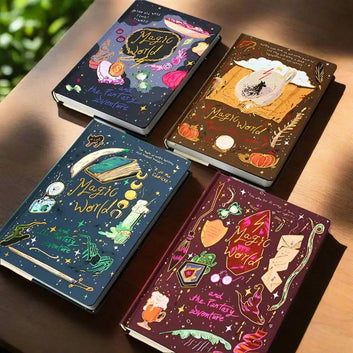 Beautiful Illustrations Witch Magic World Notebook Retro Witchy Hardcover Notebook