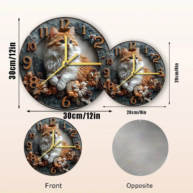 Persian Cat Siamese Cat Wall Clock for Cat Lovers-MoonChildWorld