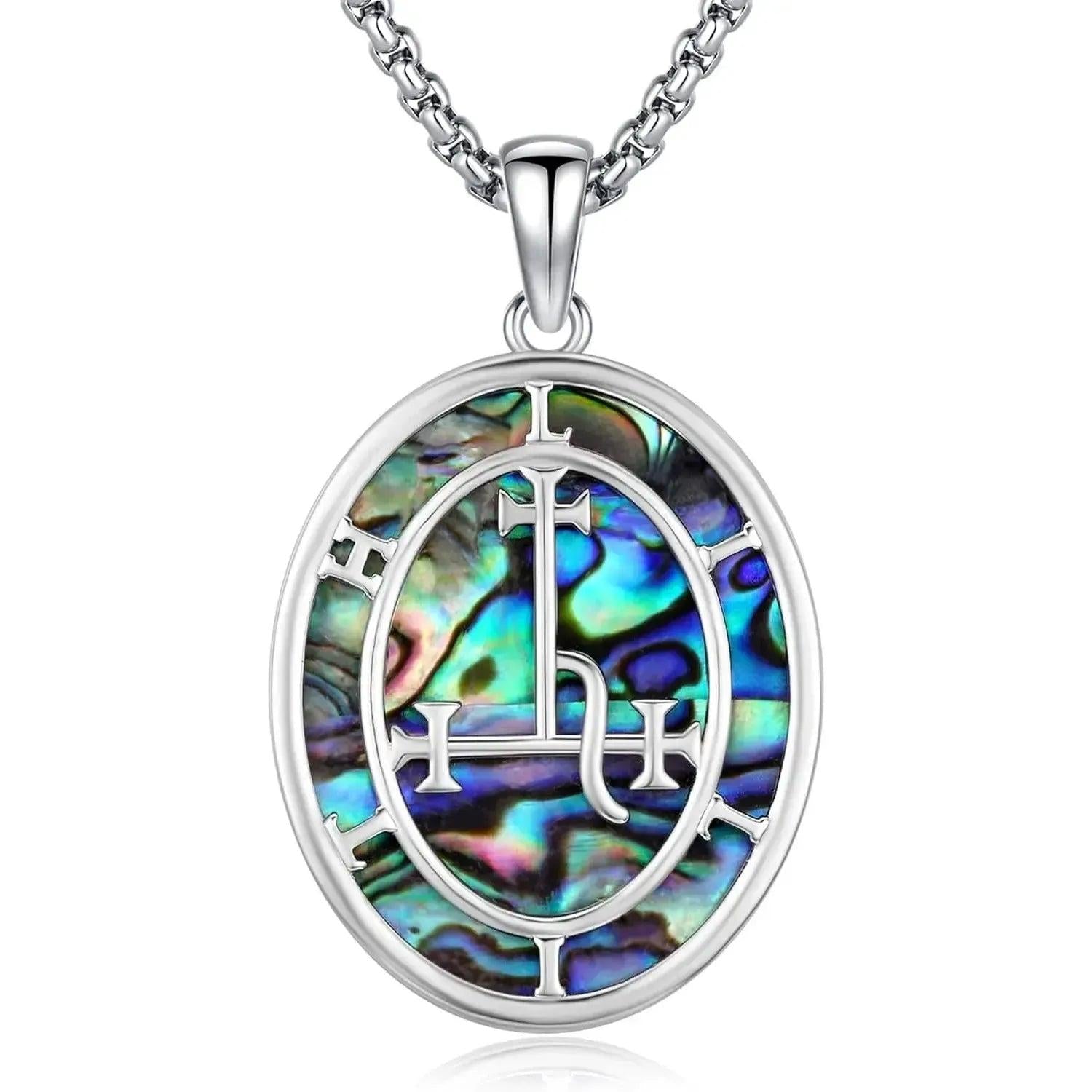 Goddess Lilith Necklace Sterling Silver Lilith Sigil and Sign Pendant Necklace Pagan Jewelry-MoonChildWorld