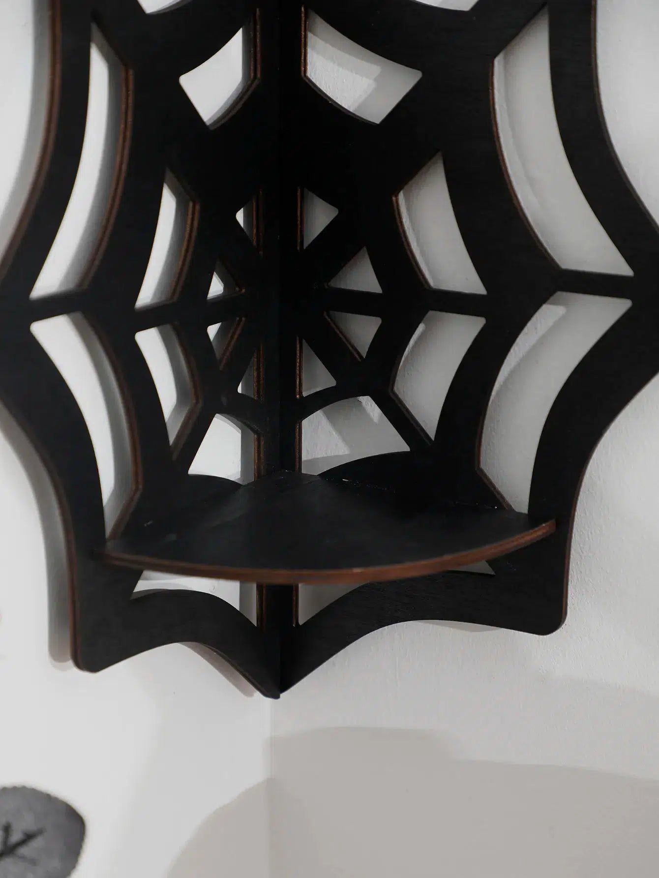 Spider Web Witch Shelf Gothic Halloween Wall Hanging-MoonChildWorld