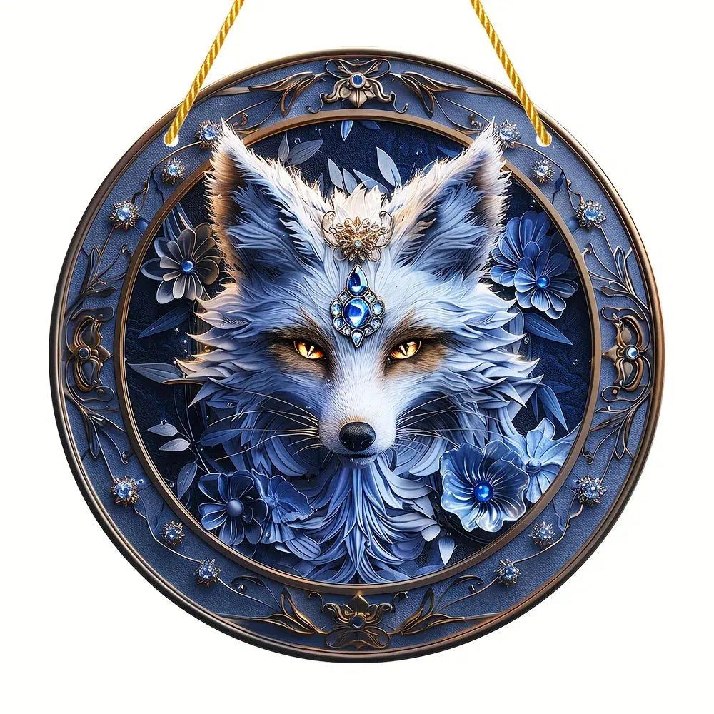 Spirit Fox Suncatcher Mystic Fox Acrylic Sign Window Decor-MoonChildWorld