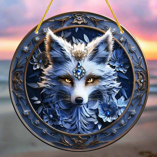 Spirit Fox Suncatcher Mystic Fox Acrylic Sign Window Decor