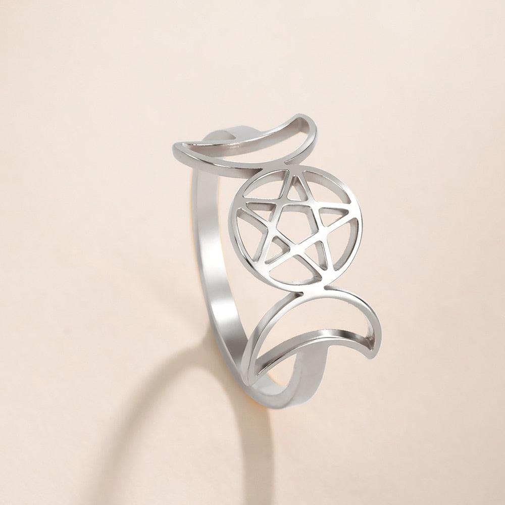 Triple moon hot sale goddess ring