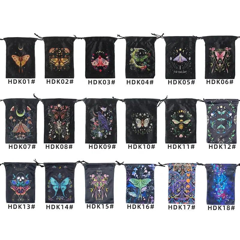 Tarot Card Storage Bag Luna Moth Witch Tarot Pouch-MoonChildWorld