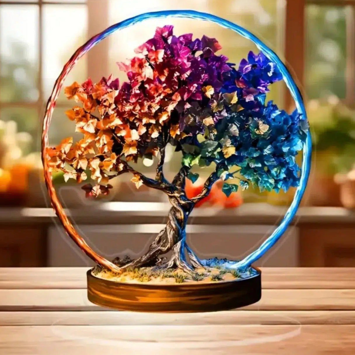 Spirit Tree of Life Table Ornament Wicca Tree of Life Acrylic Sign Pagan Desk Decor-MoonChildWorld