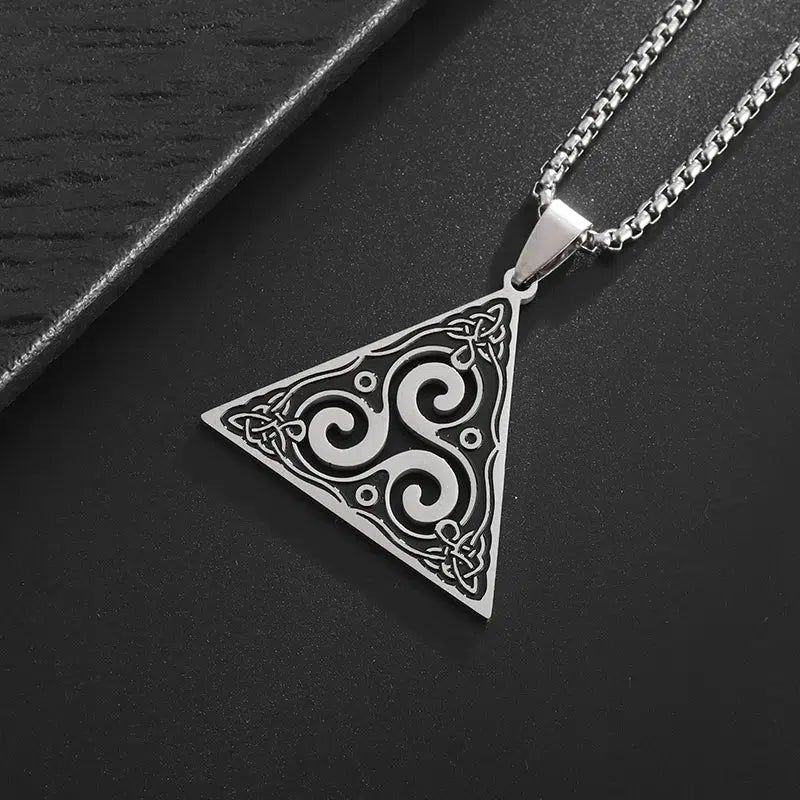 Witch Knot Necklace Spiral Celtic Knot Triskele Witchy Necklace-MoonChildWorld