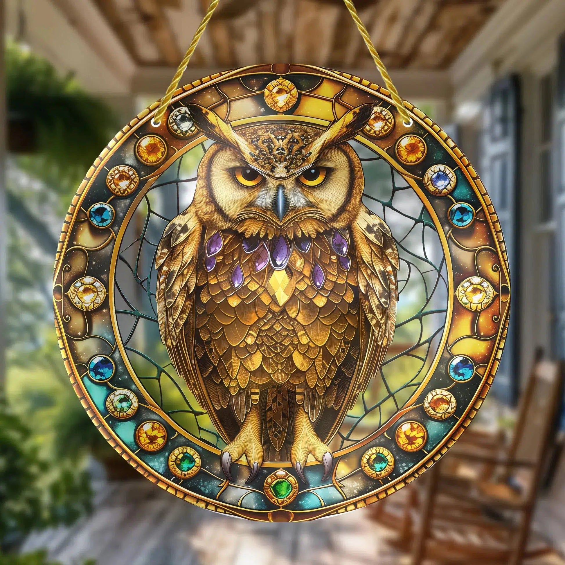 Gorgeous Owl Suncatcher Spirit Owl Acrylic Sign Window Hanging-MoonChildWorld