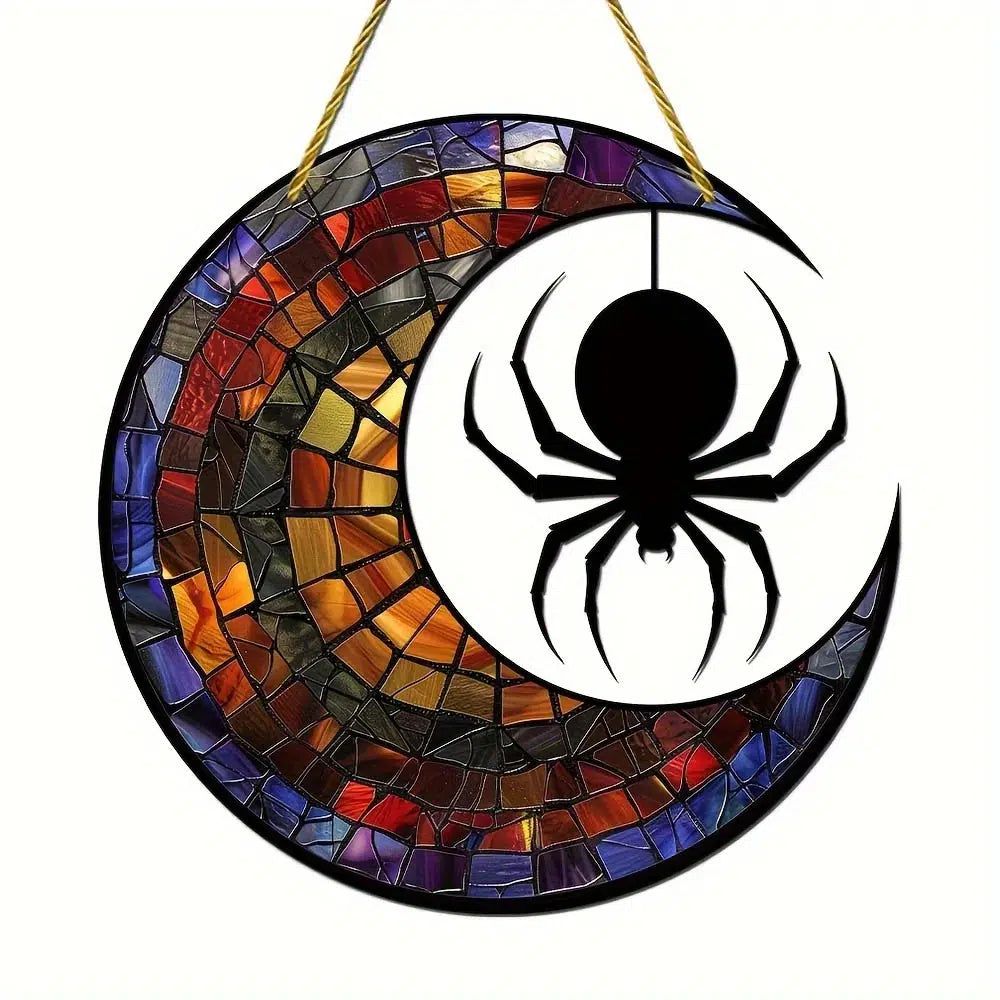 Moon Spider Gothic Suncatcher Halloween Decor-MoonChildWorld