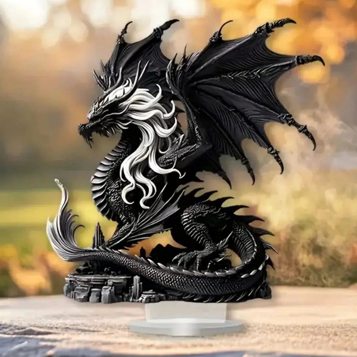 Giant Dragon 2D Flat Acrylic Figurine Dragon Table Ornament Dragon Desk Decor-MoonChildWorld