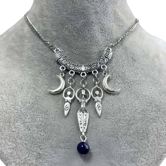 Moon Goddess Choker Pagan Moon Goddess Necklace Wicca Jewelry
