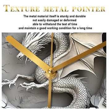 Winter Dragon Wall Clock Mythical Dragon Clock