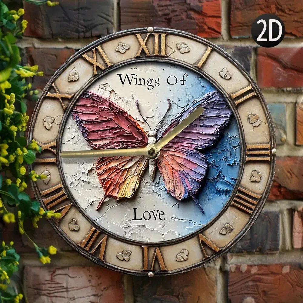 Butterfly Wall Clock Boho Butterfly Clock Home Decor-MoonChildWorld