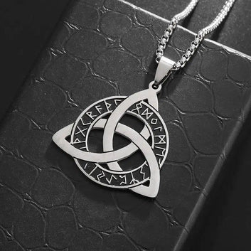 Odin Rune Celtic Trinity Knot Necklace Triquetra Witch Jewelry
