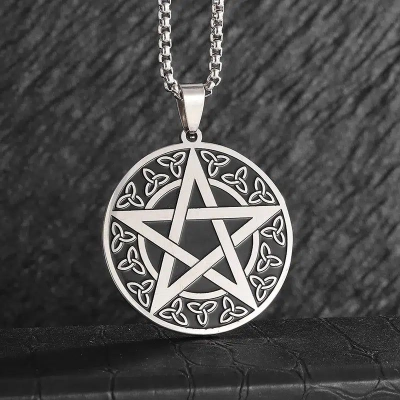Pentagram Celtic Knot Witchcraft Necklace Amulet Jewelry-MoonChildWorld