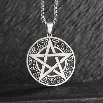 Pentagram Celtic Knot Witchcraft Necklace Amulet Jewelry