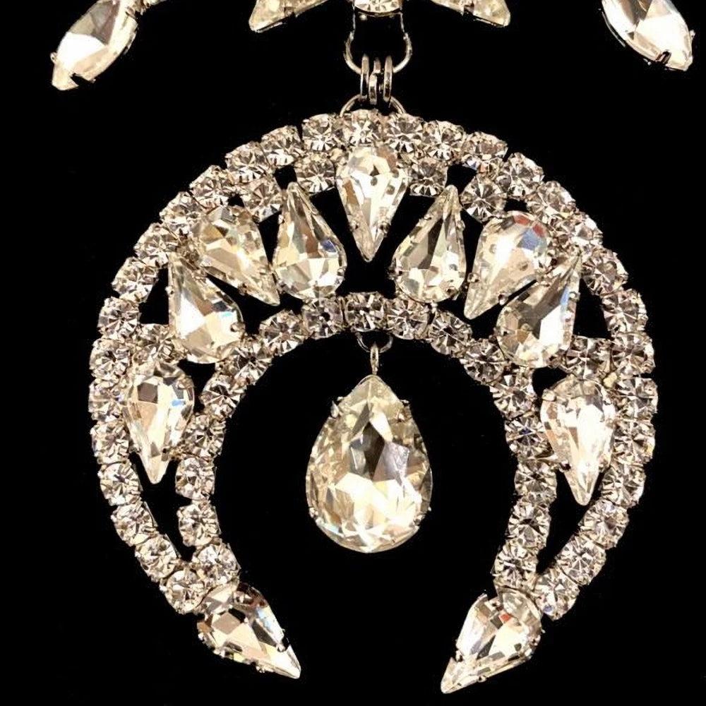Crystal Moon Necklace Earrings Sets-MoonChildWorld