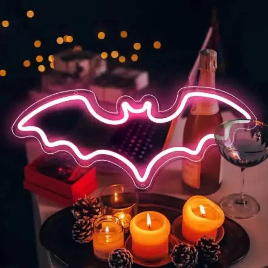 Gothic Bat LED Neon Lights Witchy Bat Neon Signs Halloween Decor-MoonChildWorld