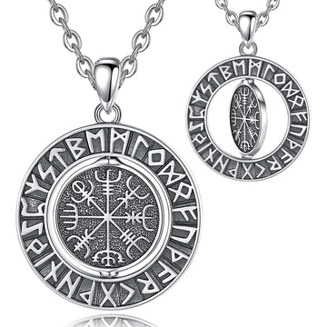 Rotatable Viking Runes Norse Viking Amulet Necklace-MoonChildWorld