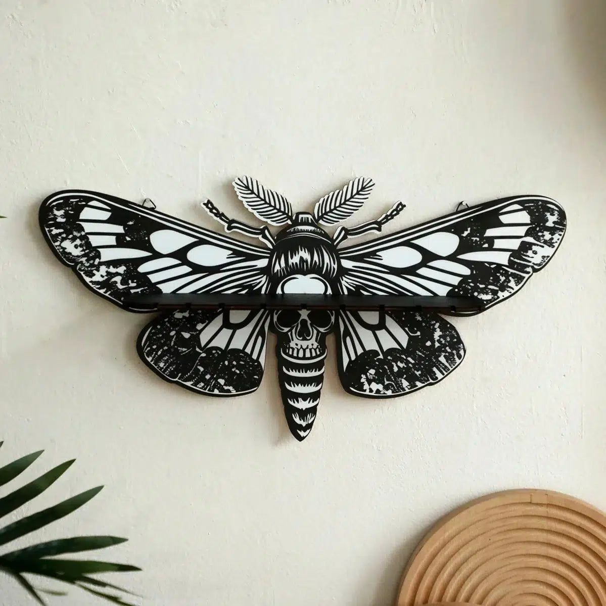 Halloween Wall Decor Death Moth Crystal Shelf Gothic Home Decor-MoonChildWorld