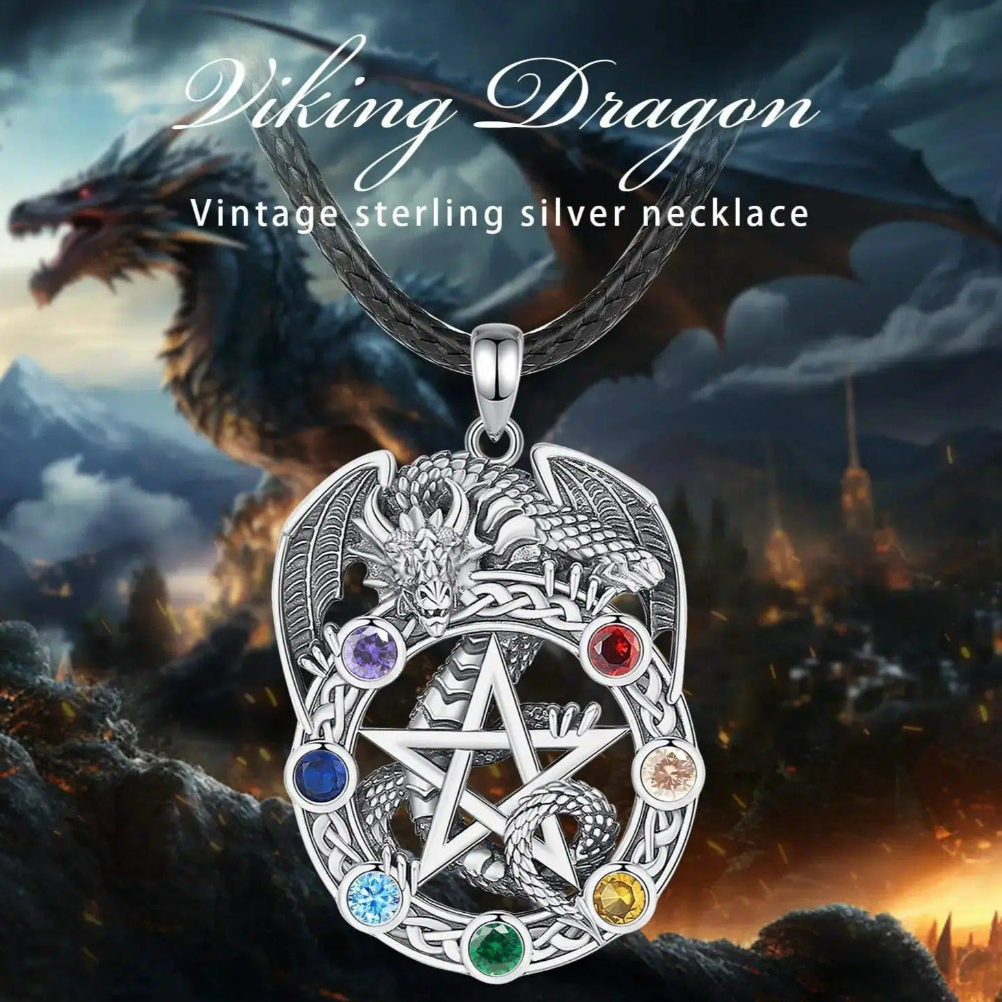 Dragon pentagram necklace hotsell