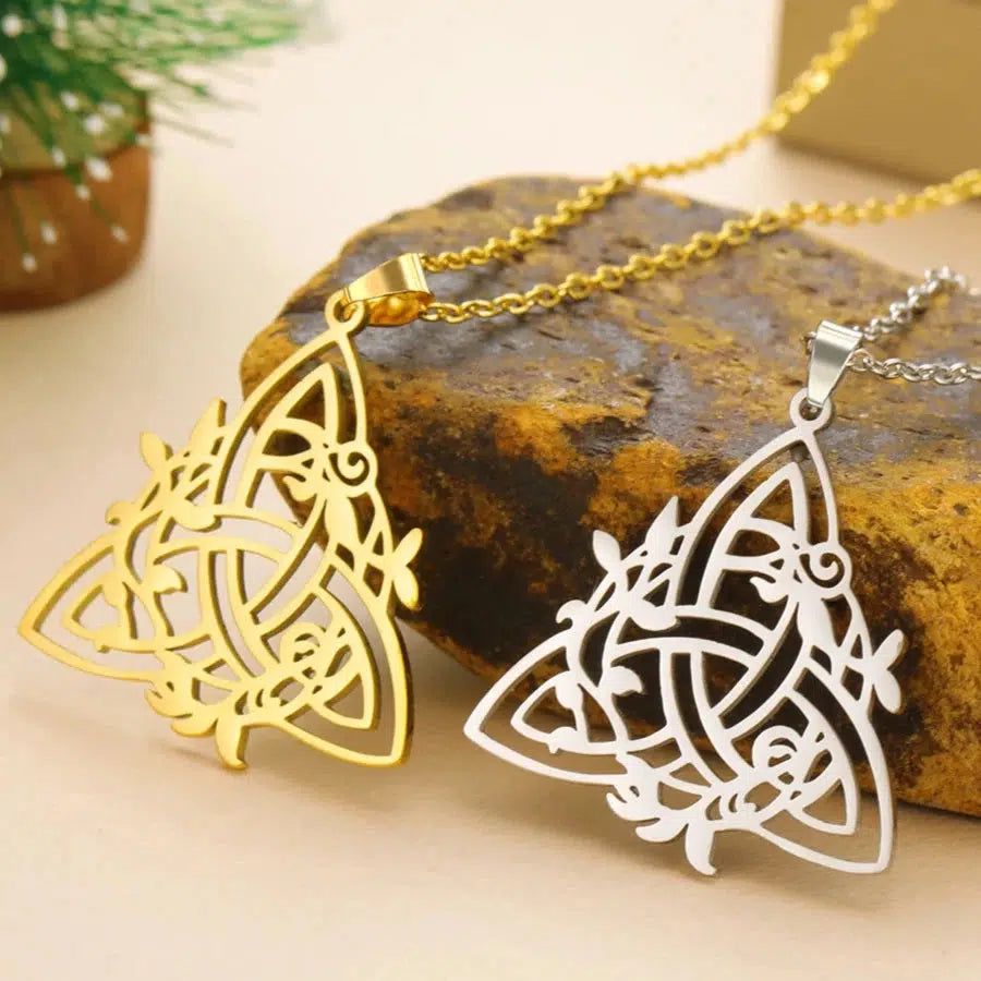 Celtic Trinity Knot Necklace Wicca Triquetra Necklace Witchcraft Jewelry-MoonChildWorld