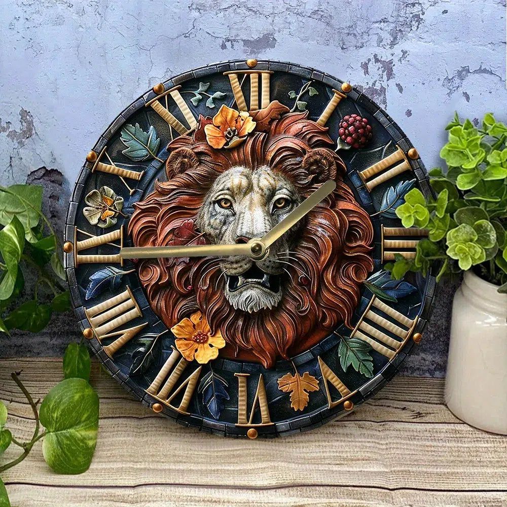 Spirit Lion Wall Clock Mystic Wall Decor-MoonChildWorld