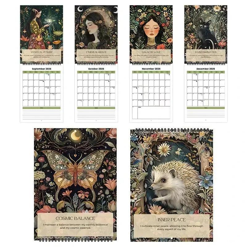 2026 Mindful Magic Calendar Nature Inspired Creatures Pagan Calendar-MoonChildWorld
