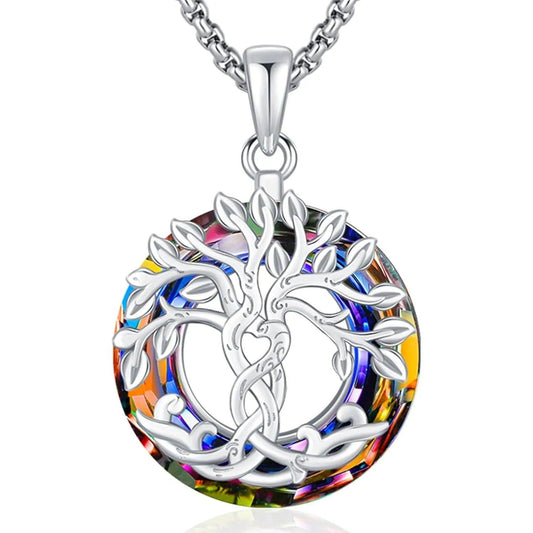 Celtic Knot Tree of Life Necklace 925 Sterling Silver Spirit Tree Pagan Jewelry