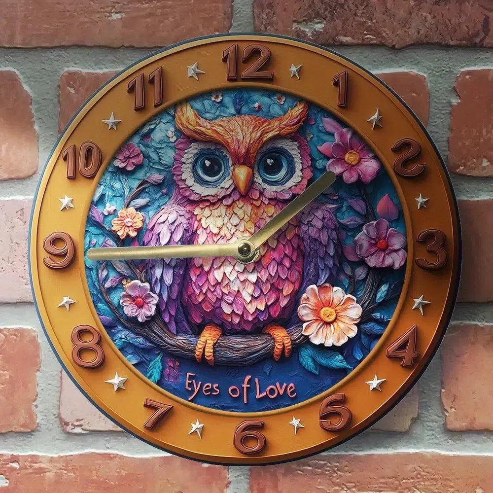 Spirit Owl Wall Clock Home Decor for Owl Lovers-MoonChildWorld