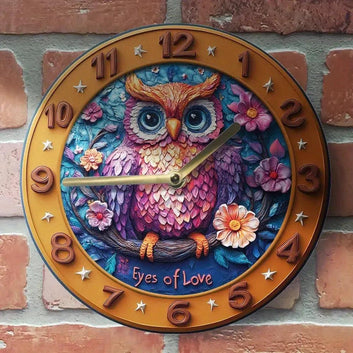 Spirit Owl Wall Clock Home Decor for Owl Lovers