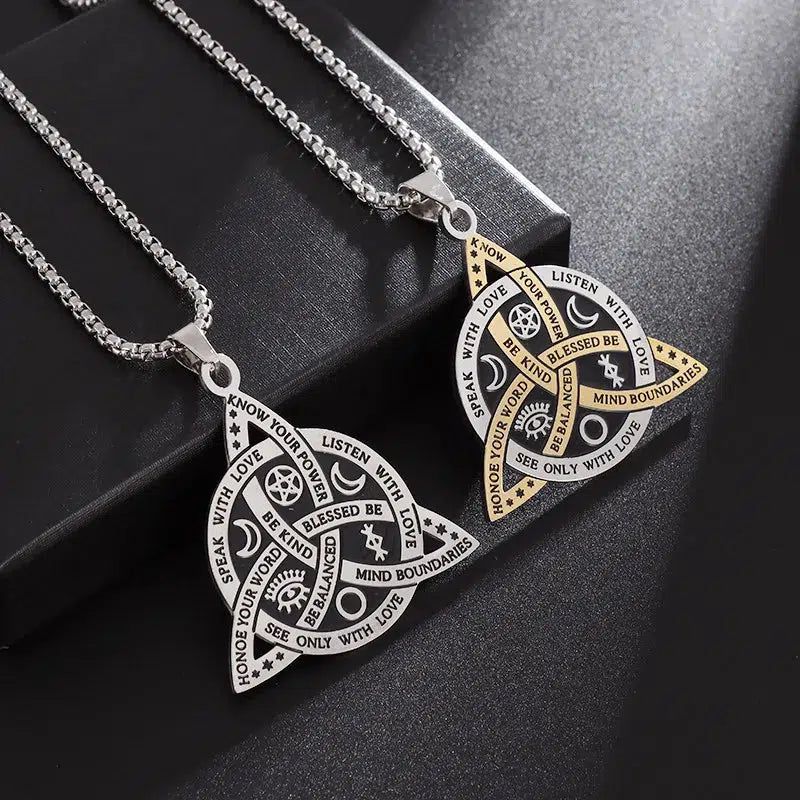 Celtic Trinity Knot Necklace Wiccan Witch Necklace-MoonChildWorld